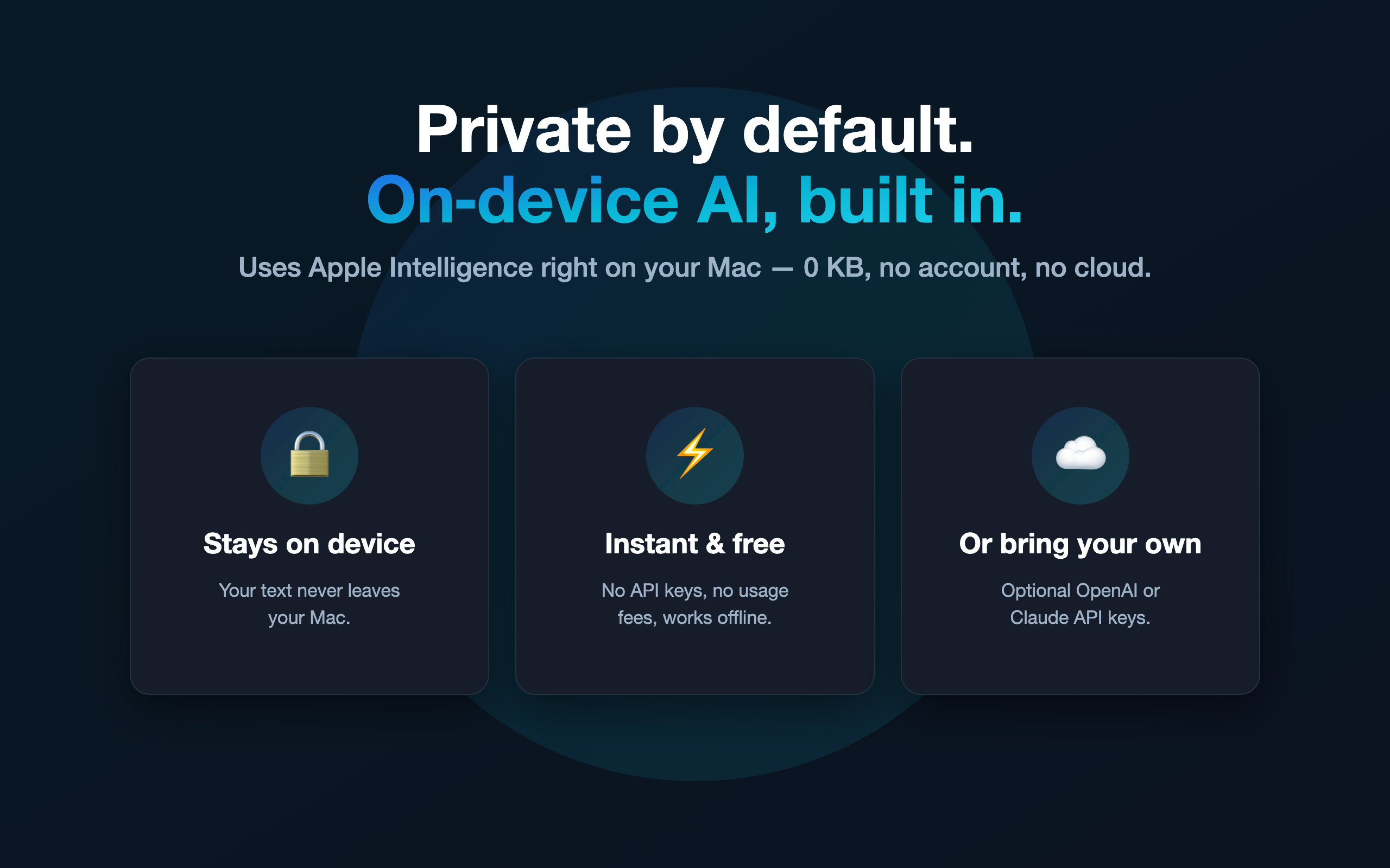 On-device AI features
